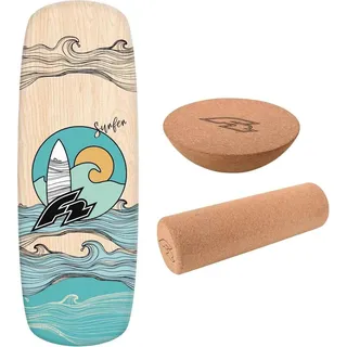 F2 Balance Board Pill 86x30cm + Halbkugel und Korkrolle
