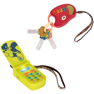 B. toys - FunKeys+ Hellophon-Set - Spielzeug-Autoschlüssel & Handy - 2-teiliges Sensorik-Bündel - Entwicklungsförderndes Spielzeug für Babys, Kleinkinder, Kinder - 10 Monate +