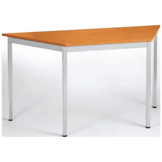 Sodematub Mehrzwecktisch kirschbaum, alu Trapezform, Vierkantrohr alu, 70,0/140,0 x 70,0 x 74,0 cm