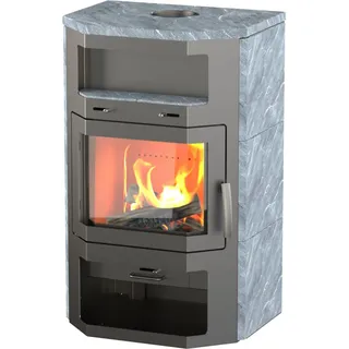 THERMIA Bali Max Stahl Grau/Abdeckplatte Naturstein