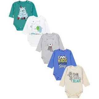 TupTam Langarmbody TupTam Baby Unisex Langarm Body mit Aufdruck Spruch 5er Pack bunt 80