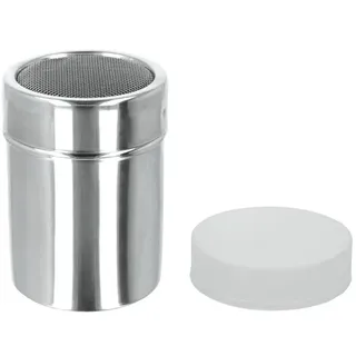 Puderzuckerstreuer Ø 7,3 cm Edelstahl Silber