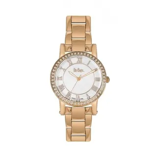 LeeCooper Uhr LC06354.420 Damen Armbanduhr im klassischen Design rosegold-farbig