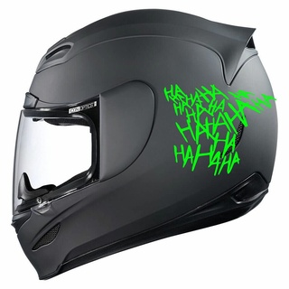 myrockshirt Motorradhelm Aufkleber Hahaha lachen Joker Aufkleber Sticker Autoaufkler Freie Farbwahl Vinyl