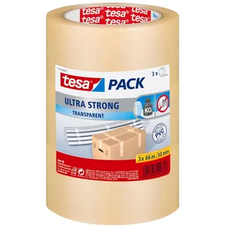 Tesa Ultra Strong 51124-00007-01 Packband Transparent (L x 50 mm, 3