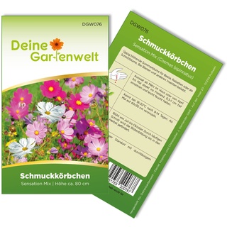 Cosmea Schmuckkörbchen Sensation Mix Samen - Cosmos bipinnatus - Cosmeasamen - Blumensamen - Saatgut für 70 Pflanzen