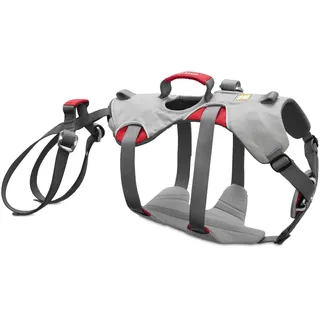 Ruffwear Kletter-Hundegeschirr, Große bis sehr große Hunderassen, Größenverstellbar, Größe: L/XL, Grau, Doubleback Geschirr, 30301-045LL1