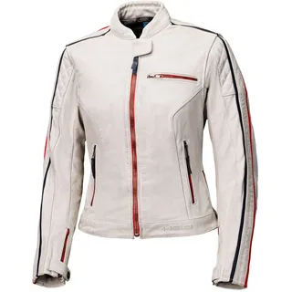 Held Brixham Damen Motorrad Lederjacke Grau/Rot 46