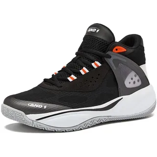 AND1 Basketball Shoes for Women and Men, High Top Men’s Basketball Shoes - Womens Basketball Sneakers Size 6 to 16, Schwarz, 12 Women/10.5 Men - 43/44 EU