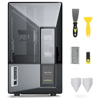 ELEGOO Mars 5 Ultra MSLA Resin 3D Drucker, 9K 7 Zoll Mono-LCD, Hochgeschwindigkeitsdruck 150mm/h, KI-Smart-Kamera, WiFi-Übertragung, Auto-Nivellierung, Druckgröße von 153,36 x 77,76 x 165 mm3