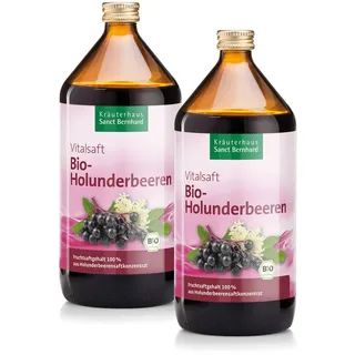 Bio-Holunderbeeren-Vitalsaft 2 x 500 ml - 1 Liter