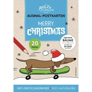 pen2nature Merry Christmas! 20 Ausmal-Postkarten: