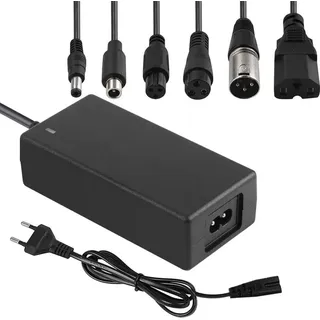 Ladegeräte Für Scooter, 42V 2A AC E Scooter Ladegerät, Hoverboard Ladekabel mit 6 Anschlüssen, E Scooter Ladekabel mit LED Ladeanzeige für Nin...