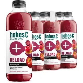 hohes C ALL-IN-ONE Reload (6x 850ml), Mehrfruchtsaft aus Fruchtsaftkonzentraten (Cranberry, Maracuja, Aronia), vitaminreich, ohne Zuckerzusatz & Süßungsmittel, ohne künstliche Aromen, vegan