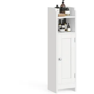 VASAGLE Badschrank 20 x 80 x 18 cm Weiß