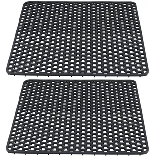 SYUTBOU 2 Stück Spülbeckenmatte Silikon, 30,5 x 30,5 cm Grau Spülmatte für Spülbecken, Hitzebeständige Rutschfeste Spülbeckeneinlage für Küchenaufbewahrung Von Geschirr