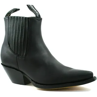 Herren Mühlen Mustang Schwarze Schlüpfen Cowboy Western Chelsea Stiefelette 42 - 42 EU
