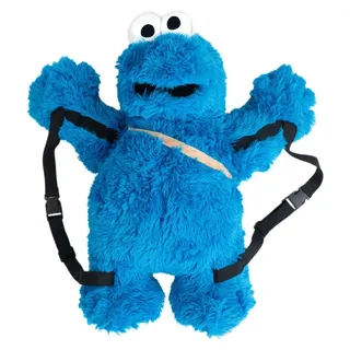 Sesamstraße Krümelmonster 3D Plüsch Rucksack 58 cm in blau | Gr.: onesize