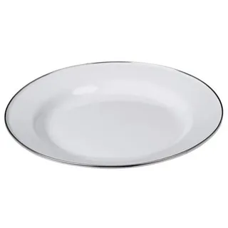 Gräwe Teller (Ø 26 cm), Emaille, weiß,