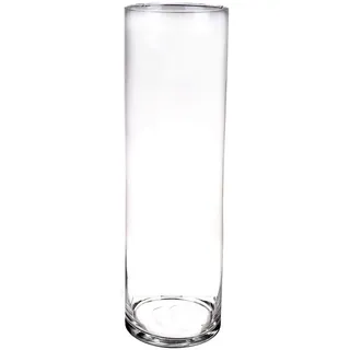 INNA-Glas Große Glasvase Zylinder Sanya AIR, klar, 50cm, Ø15cm - Hohe Vase/Glas Bodenvase