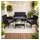 Polyrattan Set 4-tlg Schwarz