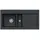 links Einbau-Küchenspülbecken Keramik pure black Handbetätigung 1000 x 510 mm