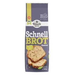 Bauckhof Schnellbrot mit Saaten glutenfrei bio