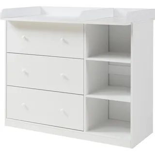 [en.casa] Beldinupp mit Wickelauflage 93x110x55 cm Weiß