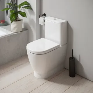 Duravit D-Code Stand-WC mit WC-Sitz Weiß