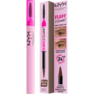 NYX Professional Makeup Fluff & Snatch Augenbrauenstift mit Pudereffekt Farbton Cool Ash Brown 1 g