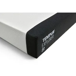 Tempur Viscomatratze, Grau, Weiß, Textil, Füllung: Viskoelastischer Kern, rechteckig, 100x200 cm, Über- und Sondergrößen erhältlich, für verstellbare Lattenroste geeignet, alternative Größen Bezug rundum abnehmbar, Schlafzimmer, Matratzen Shop, Matratzen, Viscoschaummatratze