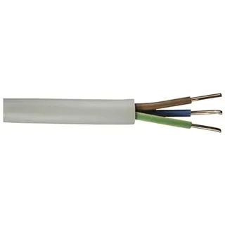 Pollmann NYM J 3x1,5 3x2,5 5x1,5 5x2,5mm2 Mantelleitung Elektroleitung Kabel 1-25m (NYM-J 3x2,5mm2, 3 Mtr.), Grey