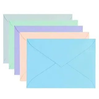 ÖKI Briefumschläge DIN B6 ohne Fenster farbsortiert nassklebend 10 St.