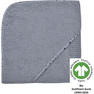 Wörner Kapuzenhandtuch WÖRNER "at home dunkelgrau Kapuzenbadetuch 80/80", grau (dunkelgrau), B:80cm L:80cm, Frottee, Frottier, Handtücher, Biobaumwolle, Strick-Optik