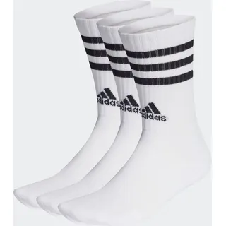 adidas 3-Streifen Cushioned Crew Socken 3 Paar White / Black 19-21