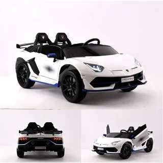 ES-Toys Lamborghini Aventador SVJ Xago Elektro-Kinderauto weiß (12 V)