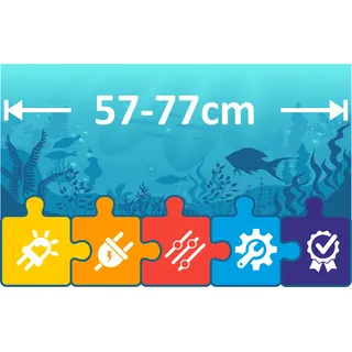 aquaLUMix LED Standleuchte 57 bis 77cm für Aquarien Beleuchtung | Komplett-Set            