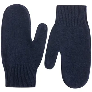 Zwillingsherz Fäustlinge ZWILLINGSHERZ, Damen, marine, Strick, Kaschmir, unifarben, Handschuhe Fäustlinge, aus reinem Kaschmir