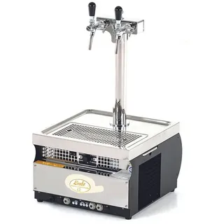 ich-zapfe Zapfanlage, Bierzapfanlage, Bierkoffer - Kontakt 55, 2-leitig Trockenkühlgerät Aus Edelstahl, 50 Liter/h, Green Line