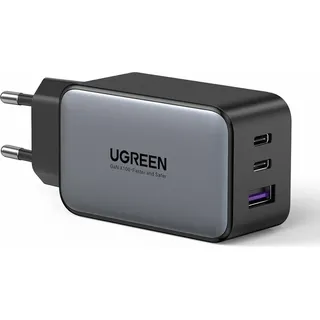 UGREEN Nexode (65 W, 3 Ports), USB Ladegerät, Schwarz