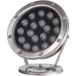 Strahler Unterwasser IP68 Wasserdicht Niederspannung Led Unterwasserlicht Material: Rostfreier Stahl Einstellbarer Winkel Schwimmbad Scheinwerfer für Unterwasser, Springbrunnen, Teich(Warmweiß,18W(12V