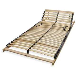 Sleepneo Lattenrost, Buche, Holz, 7-Zonen, 90x190 cm, Hergestellt in Deutschland, Blauer Engel, TÜV Süd, Federholzleisten verleimt, Federleisten mit Duokappen, individuelle Liegehärteeinstellung, Mittelgurt, verstellbar, Schlafzimmer, Lattenroste