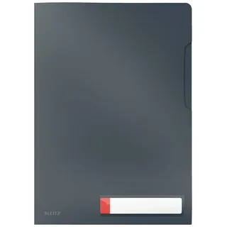 Leitz Privacy Sichthülle Ideal für 40 Blatt, Samtgrau, Cosy-Serie, 47080089