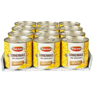 Beste Ernte Sonnenmais 285 g Abtropfgewicht, 12er Pack