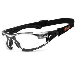 Helly - No.1 Bikereyes Motorradbrille moab 5 - klar, gepolstert, super flexible Brille weiß