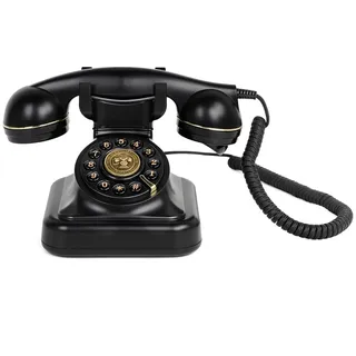 RDYMONKEY Audio-Gästebuch Hochzeit, Retro-Telefon für persönliche Sprachnachrichten, Gästebuch Alternative für Hochzeiten, Partys & Geburtstage, 8GB Speicher (Schwarz)