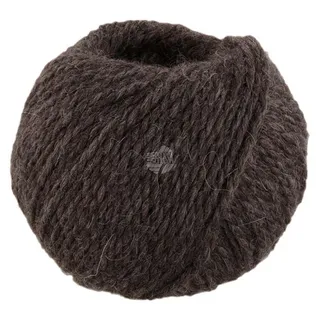 Lana Grossa Strickwolle Natural Lama Chunky Braun/Schwarz 50 g