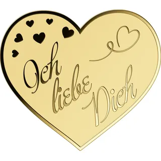 1/1000 Unze Gold-Herz Ich liebe Dich