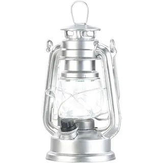Lunartec LED Laternen: Ultra helle Mini-LED-Sturmlampe, Batterie, 200lm, 3W, 8000 K, silbern