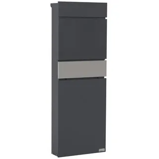 Zelsius Standbriefkasten Anthrazit inkl. Zeitungsfach